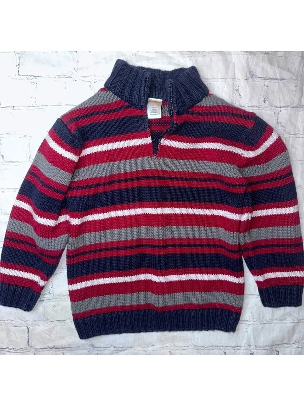 NWOT Kids Small (5/6) Gymboree 1/4 Zip LS Pullover Sweater